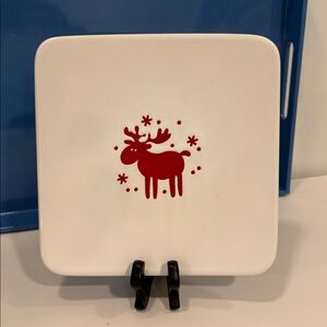 Waechtersbach Stoneware Red Reindeer Square Plate